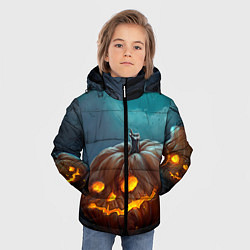 Куртка зимняя для мальчика Тыква, цвет: 3D-черный — фото 2