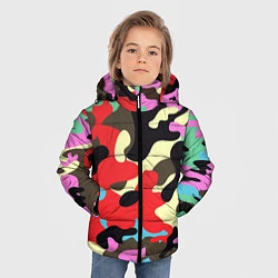 Куртка зимняя для мальчика Яркий камуфляж, цвет: 3D-черный — фото 2