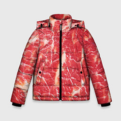 Куртка зимняя для мальчика Мясо, цвет: 3D-черный