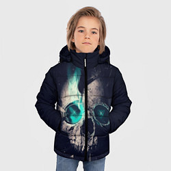 Куртка зимняя для мальчика Skull eyes, цвет: 3D-черный — фото 2