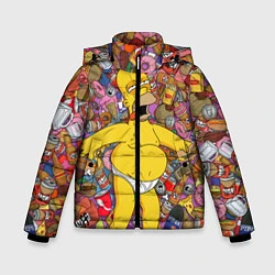 Куртка зимняя для мальчика Рай Гомера, цвет: 3D-черный
