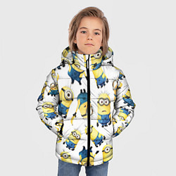 Куртка зимняя для мальчика Minions Pattern, цвет: 3D-светло-серый — фото 2