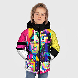 Куртка зимняя для мальчика The Beatles: Poly-art, цвет: 3D-черный — фото 2