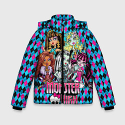 Куртка зимняя для мальчика Monster High, цвет: 3D-светло-серый