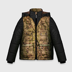 Куртка зимняя для мальчика Жилетка охотника, цвет: 3D-светло-серый
