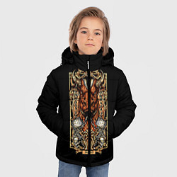 Куртка зимняя для мальчика Телец, цвет: 3D-черный — фото 2