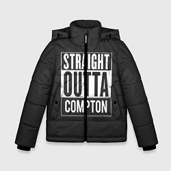 Куртка зимняя для мальчика Straight Outta Compton, цвет: 3D-черный