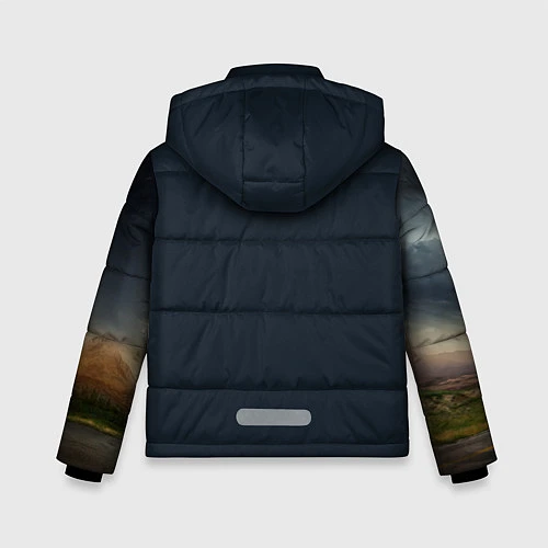 Зимняя куртка для мальчика Велогонщик / 3D-Черный – фото 2