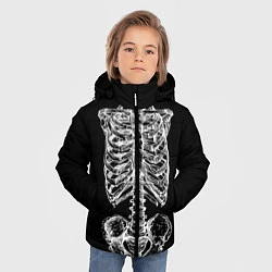 Куртка зимняя для мальчика Скелет, цвет: 3D-красный — фото 2