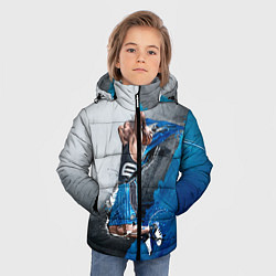 Куртка зимняя для мальчика Баскетбол бросок, цвет: 3D-черный — фото 2