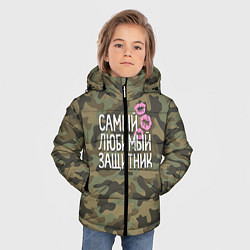 Куртка зимняя для мальчика Любимый защитник, цвет: 3D-черный — фото 2