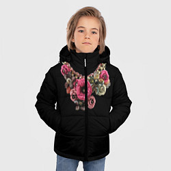 Куртка зимняя для мальчика Золото и цветы, цвет: 3D-черный — фото 2