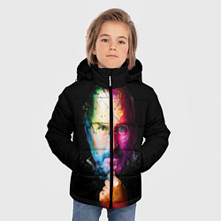 Куртка зимняя для мальчика Стив Джобс, цвет: 3D-светло-серый — фото 2