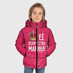 Куртка зимняя для мальчика Её величество Марина, цвет: 3D-черный — фото 2
