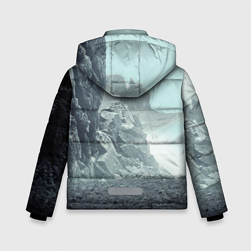 Зимняя куртка для мальчика Волк в горах / 3D-Красный – фото 2