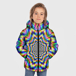 Куртка зимняя для мальчика Красочная иллюзия, цвет: 3D-черный — фото 2
