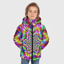 Куртка зимняя для мальчика Спектральная иллюзия, цвет: 3D-черный — фото 2