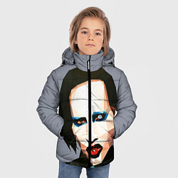 Куртка зимняя для мальчика Mаrilyn Manson Art, цвет: 3D-красный — фото 2