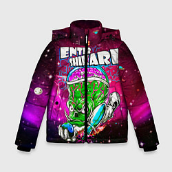 Куртка зимняя для мальчика Enter Shikari: Acid Space, цвет: 3D-черный