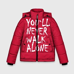 Куртка зимняя для мальчика You'll never walk alone, цвет: 3D-черный