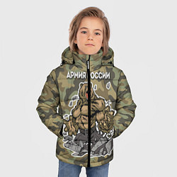 Куртка зимняя для мальчика Армия России: ярость медведя, цвет: 3D-светло-серый — фото 2
