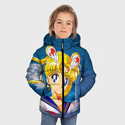 Куртка зимняя для мальчика Сейлор Мун, цвет: 3D-черный — фото 2