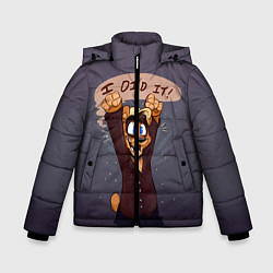 Куртка зимняя для мальчика Five Nights: I Did It, цвет: 3D-светло-серый