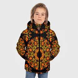 Куртка зимняя для мальчика Хохлома Роспись, цвет: 3D-светло-серый — фото 2