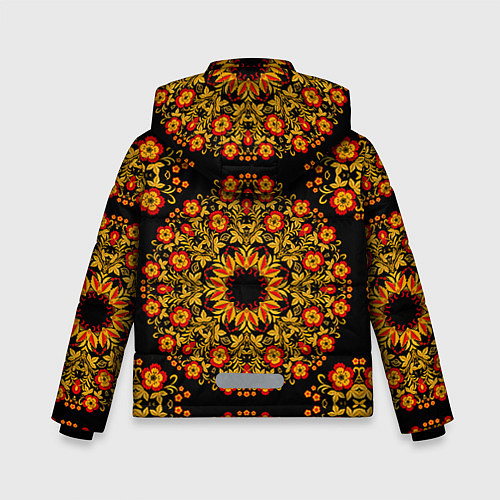 Зимняя куртка для мальчика Хохлома Роспись / 3D-Черный – фото 2