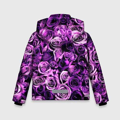 Зимняя куртка для мальчика Цветочки / 3D-Черный – фото 2