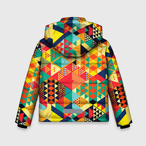 Зимняя куртка для мальчика Геометрия / 3D-Черный – фото 2