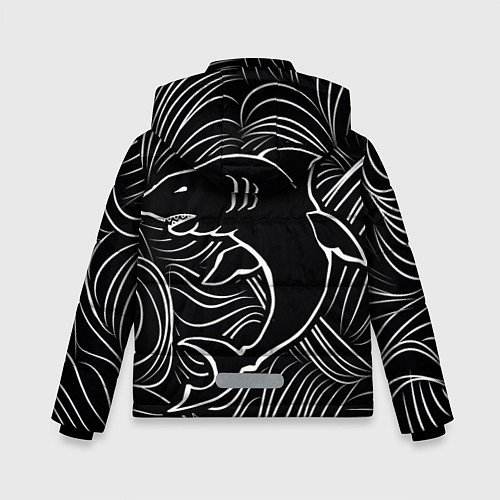 Зимняя куртка для мальчика Акула в в морской пучине / 3D-Светло-серый – фото 2