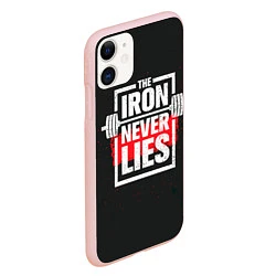 Чехол iPhone 11 матовый The iron never lies, цвет: 3D-светло-розовый — фото 2