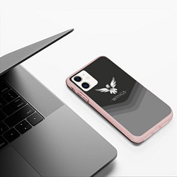 Чехол iPhone 11 матовый Wings Uniform, цвет: 3D-светло-розовый — фото 2