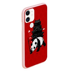 Чехол iPhone 11 матовый Panda Warrior, цвет: 3D-светло-розовый — фото 2