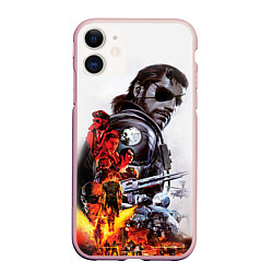 Чехол iPhone 11 матовый Metal gear solid 2, цвет: 3D-светло-розовый