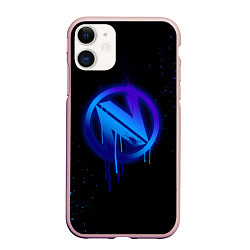 Чехол iPhone 11 матовый EnVyUs: Black collection, цвет: 3D-светло-розовый