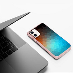 Чехол iPhone 11 матовый Битва абстракций, цвет: 3D-светло-розовый — фото 2