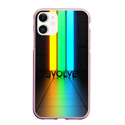 Чехол iPhone 11 матовый Evolve, цвет: 3D-светло-розовый