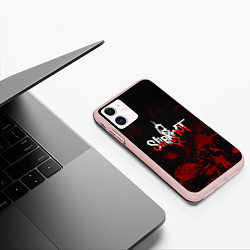 Чехол iPhone 11 матовый Slipknot: Blood Blemishes, цвет: 3D-светло-розовый — фото 2