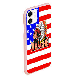 Чехол iPhone 11 матовый Apache, цвет: 3D-светло-розовый — фото 2