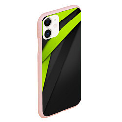 Чехол iPhone 11 матовый Спортивная геометрия 6, цвет: 3D-светло-розовый — фото 2