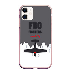Чехол iPhone 11 матовый Foo Fighters: Learn to fly, цвет: 3D-светло-розовый