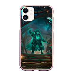 Чехол iPhone 11 матовый Sea of thieves, цвет: 3D-светло-розовый