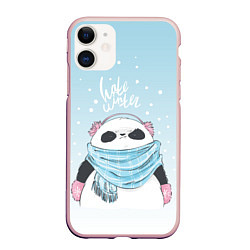 Чехол iPhone 11 матовый Hate Winter, цвет: 3D-светло-розовый