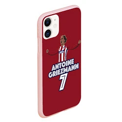 Чехол iPhone 11 матовый Antoine Griezmann 7, цвет: 3D-светло-розовый — фото 2