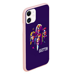 Чехол iPhone 11 матовый Led Zeppelin: Violet Art, цвет: 3D-светло-розовый — фото 2