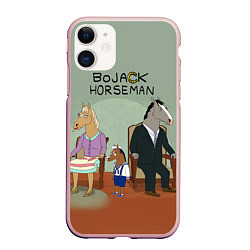 Чехол iPhone 11 матовый BoJack Horseman, цвет: 3D-светло-розовый