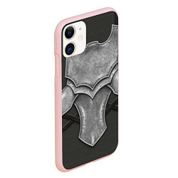 Чехол iPhone 11 матовый Рыцарь в доспехах, цвет: 3D-светло-розовый — фото 2