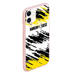 Чехол iPhone 11 матовый Rainbow Six Siege: Yellow, цвет: 3D-светло-розовый — фото 2
